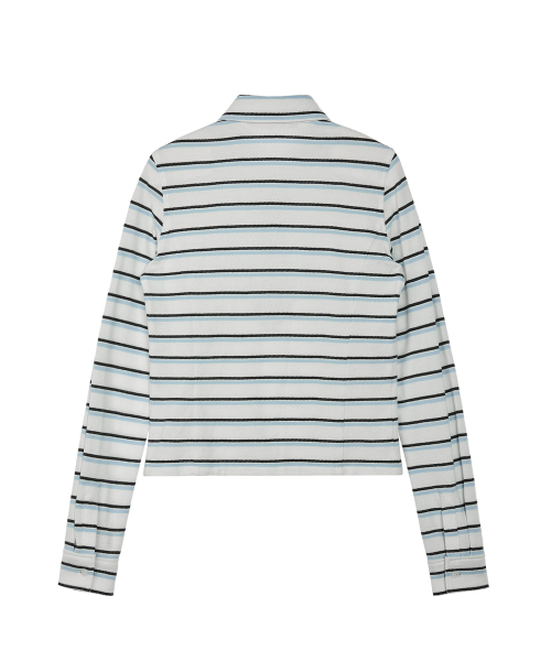 STRIPE JERSEY SHIRT - WHITE