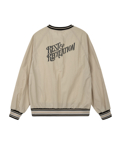 V-NECK WIND SHIRT - BEIGE