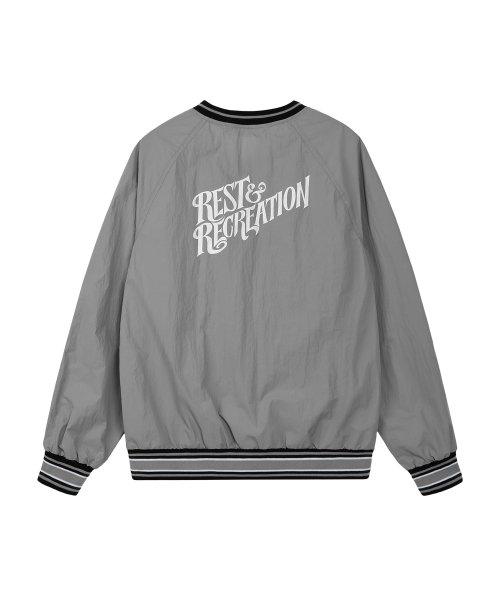 V-NECK WIND SHIRT - GREY