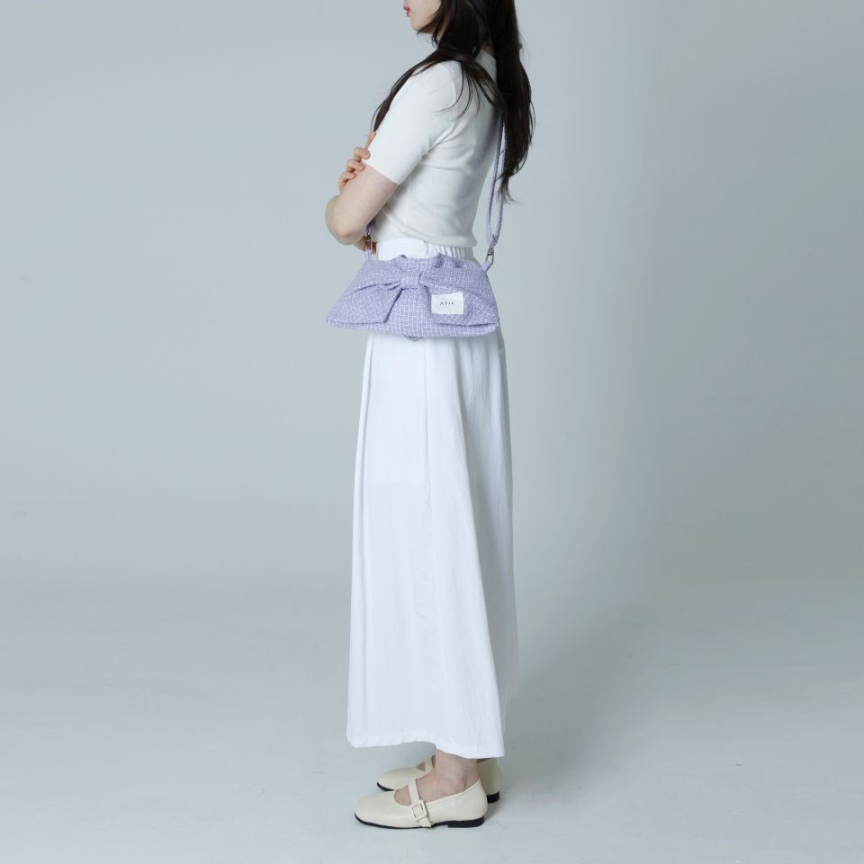 MUSINSA公式 | ATIL STUDIO Tweed Mini Ribbon Hobo Dot