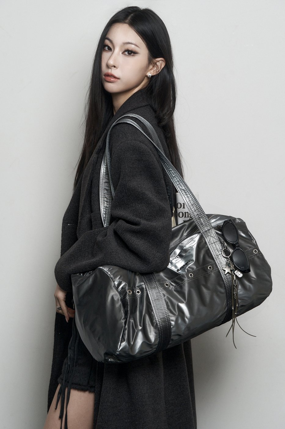 ショルダーバッグ・ポシェット ^BLACKPURPLE^ NIKI Glossy Duffel BagRed BP25SSBAG02_RD BLACKPURPLE ショルダーバッグ 「BLACK PURPLE」NIKI Glossy