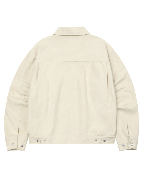 Standard Blouson Jacket-Beige