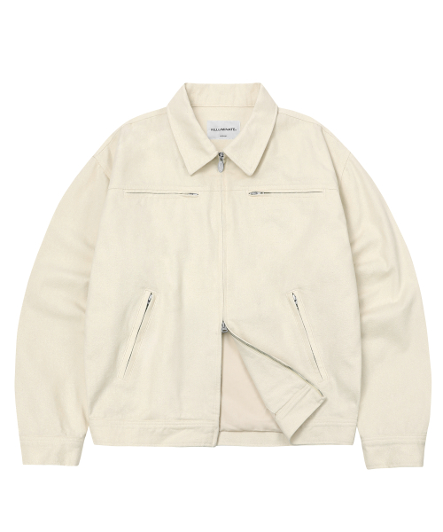 Standard Blouson Jacket-Beige