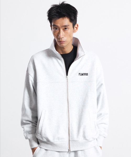Худи на молнии FLM Studio - Light Grey