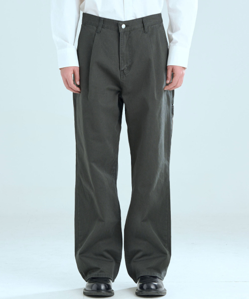 Свободные брюки с защипом Greenish Charcoal