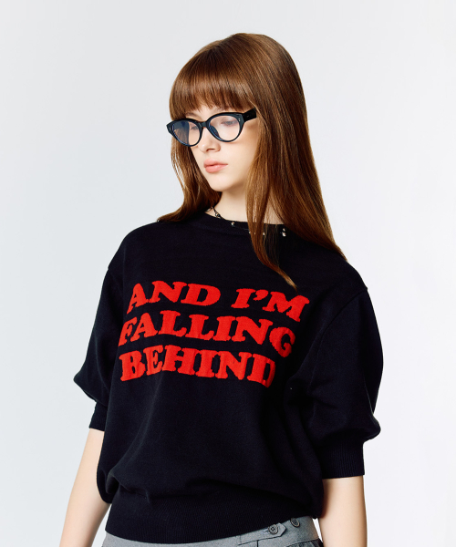 L15 LETTERING KNIT(BLACK)