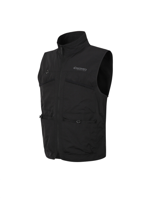 Мужской легкий жилет с высоким горлом (BLACK)