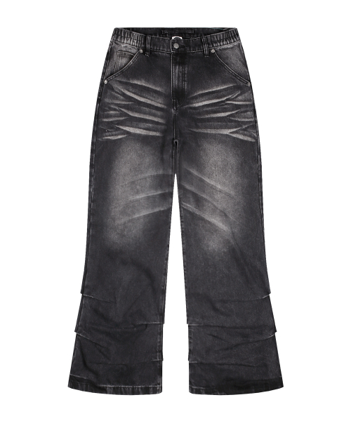 Расклешенные джинсы GP113 Stack (BLACK)