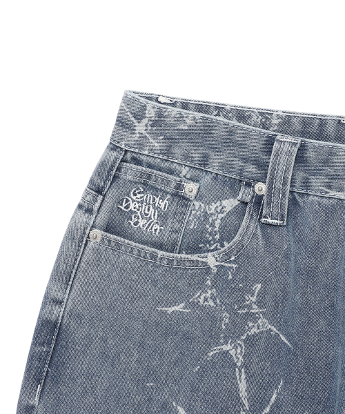 PRINTED CARPENTER DENIM PANTS BLUE(CV2FSUD110A)
