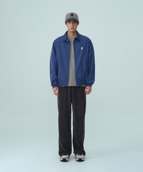 OVERSIZED COLLAR JACKET - BLUE
