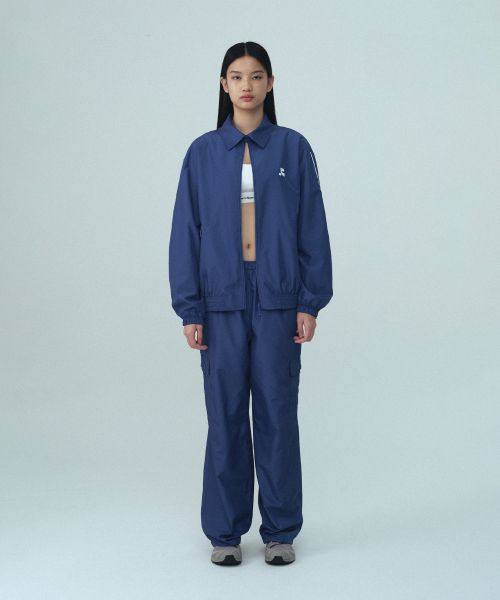 OVERSIZED COLLAR JACKET - BLUE