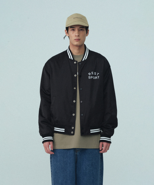 RS NYLON BOMBER JACKET - BLACK