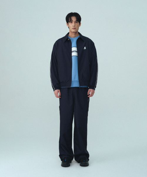 WIDE CARGO PANTS - DARK NAVY