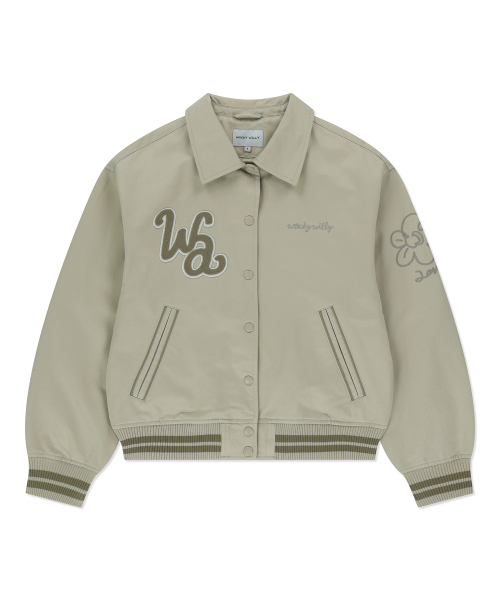 Женский бомбер с вышивкой Beige