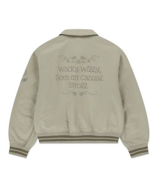 Женский бомбер с вышивкой Beige