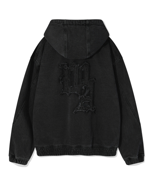 Джинсовое худи на молнии Black