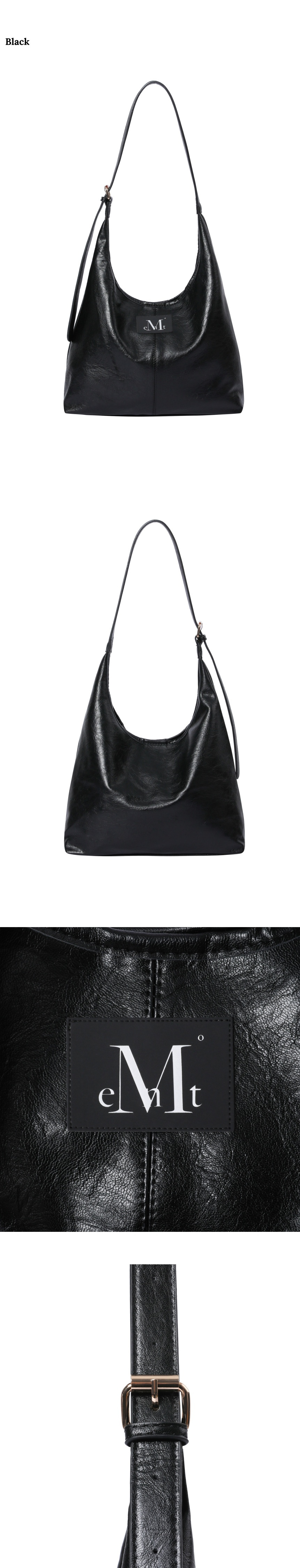 MUCENT) CRESCENT LEATHER SHOULDER BAG UNISEX
