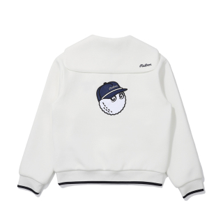MALBON GOLF エアリ セイラー カラー ハーフジップ マンツーマン OFF WHITE (ウィメン) 画像 2