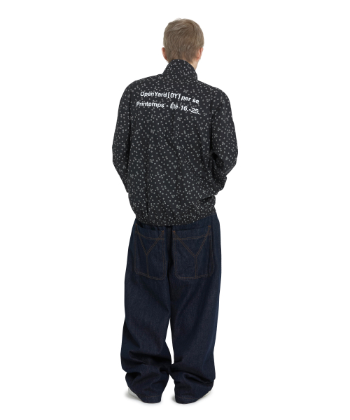 FLORAL TRACK JACKET - BLACK