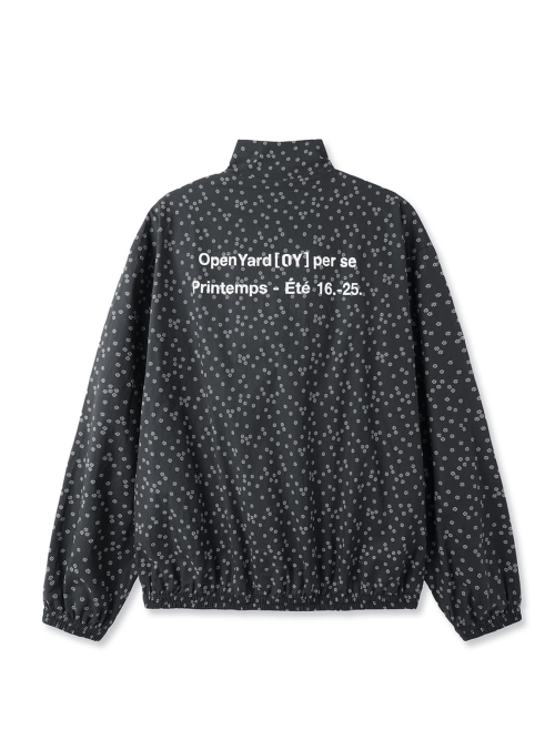 FLORAL TRACK JACKET - BLACK