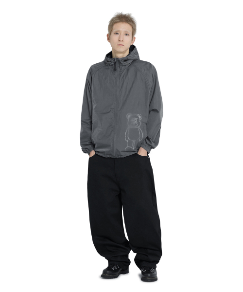 ODOLLY SHEER SHELL WINDBREAKER - BLACK