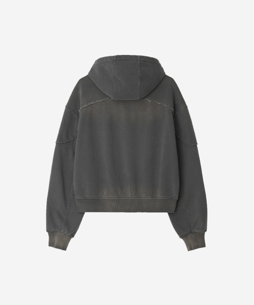Bleached Curved Incision Sweat толстовка Zip-up Grey (M)