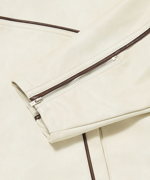 WASHED LEATHER JK (IVORY)