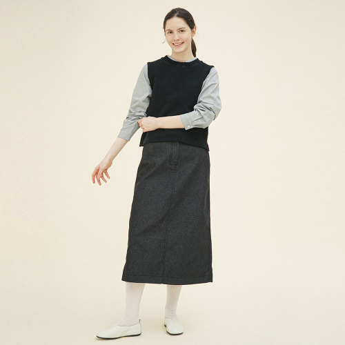 Cotton вязаный жилет — Black / 251604SBK