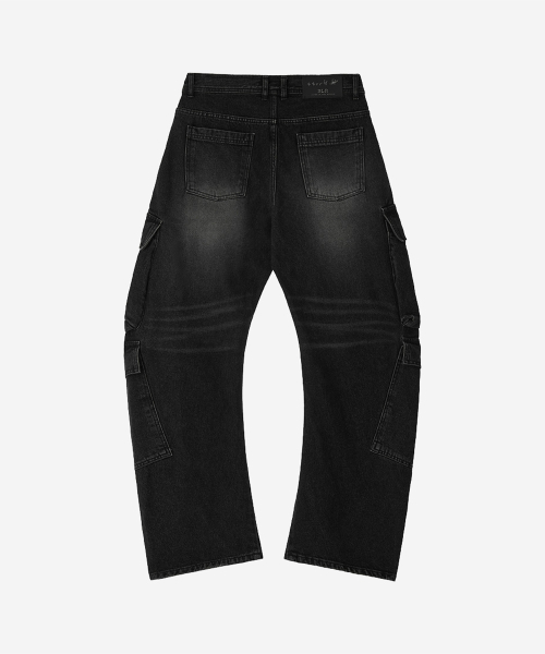 Curved Quad Cargo Washing Denim брюки