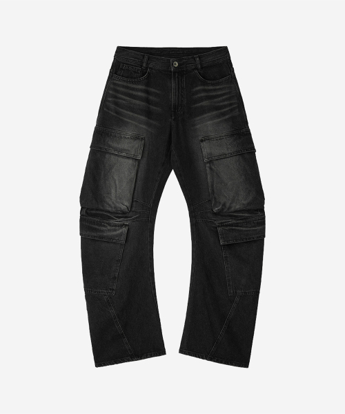 Curved Quad Cargo Washing Denim брюки