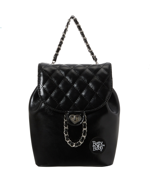 BETTYBOOP Quilting Chain Mini Backpack_Black