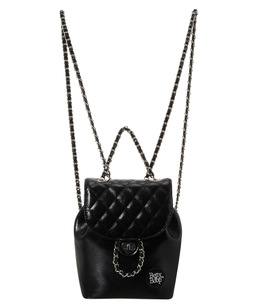 BETTYBOOP Quilting Chain Mini Backpack_Black