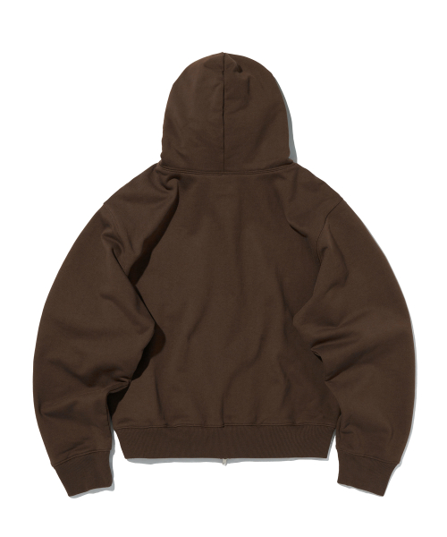 BASIC HOOD ZIP UP [MOCHA BROWN]