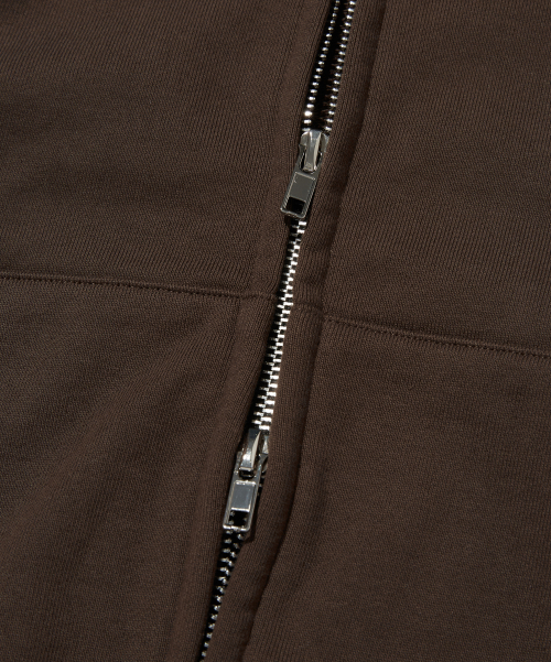 BASIC HOOD ZIP UP [MOCHA BROWN]