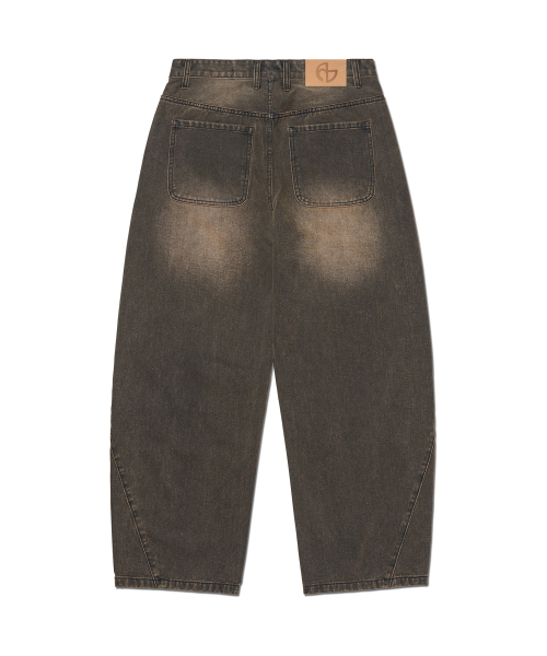B.C.L DENIM PANTS - WASHED BROWN