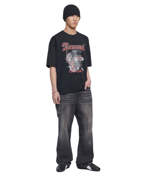 NM ENGINE T-SHIRT - чёрный