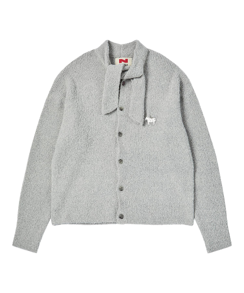 Вязаный кардиган в винтажном стиле с галстуком Grey