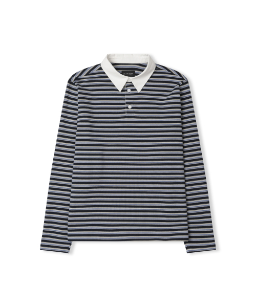 Регбийка оверсайз в мультиполоску [NAVY]