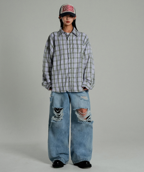 Solar Damage Maxi Denim брюки Indigo