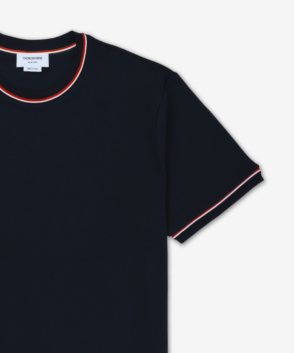 MUSINSA | THOM BROWNE Cotton Milano Stripe Short Sleeve T