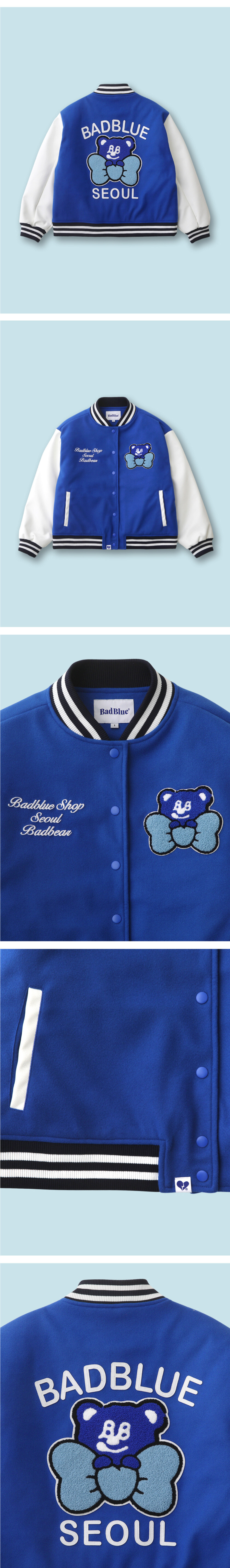 MUSINSA | BADBLUE BadBear Varsity Jacket