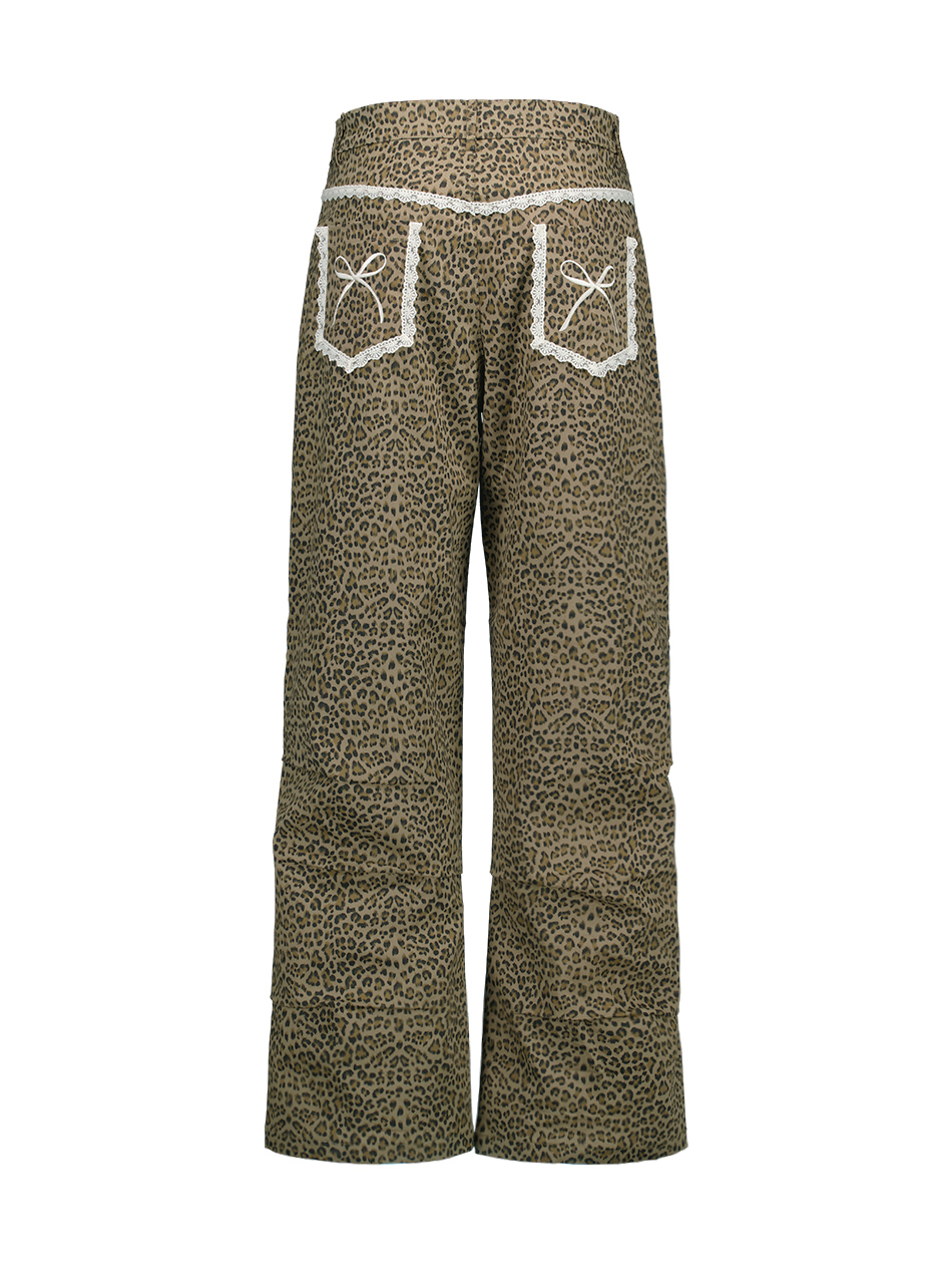 ◆SETUP-EXE◆ LEOPARD LACE PANTS CHARCOAL AW017SETUPEXE MUSINSA | SETUPEXE LEOPARD LACE PANTS / BEIGE