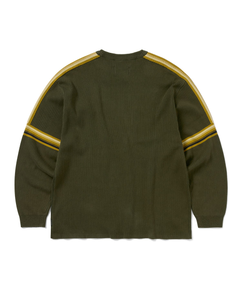 в полоску трикотаж L/S Top Olive