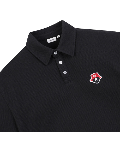 1/2 Sleeves Polo Collar Sweatshirt_G4TAM25191BKX