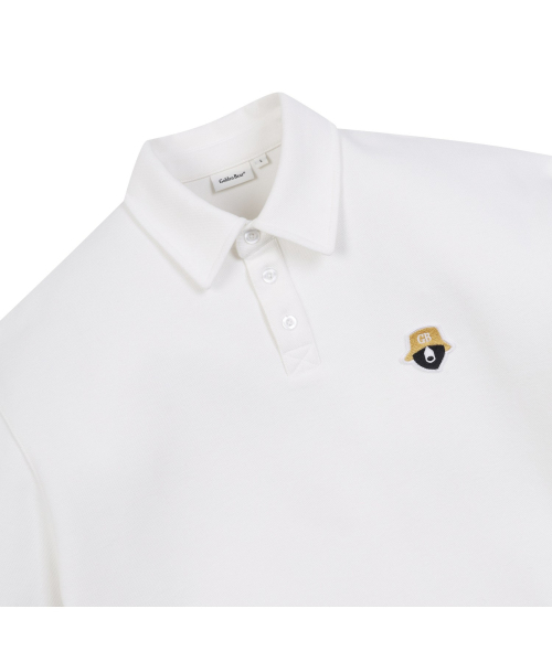 1/2 Sleeves Polo Collar Sweatshirt_G4TAM25191IVX