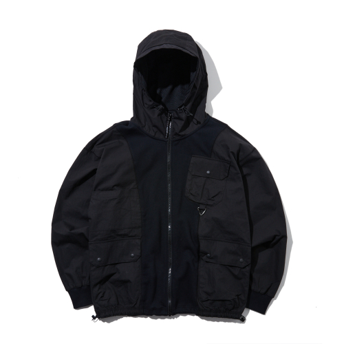 Худи на молнии CN Mixed Utility Pocket Black_FR1KH61U