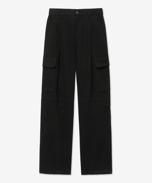 Cotton Wide Cargo брюки (Black) TNPA5E105BK