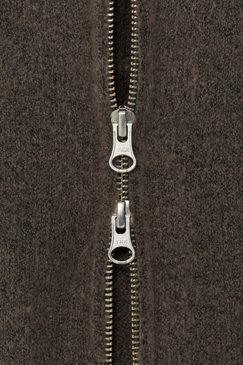 VESPER LOGO трикотаж ZIP-UP [BROWN]