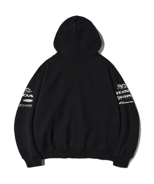 Honda Motorcycle パーカー　刺繍　MUSINSA ブラックS MUSINSA公式 | PHYPS MOTORCYCLE Honda Racing Logo Hoodie Zip-up_Black