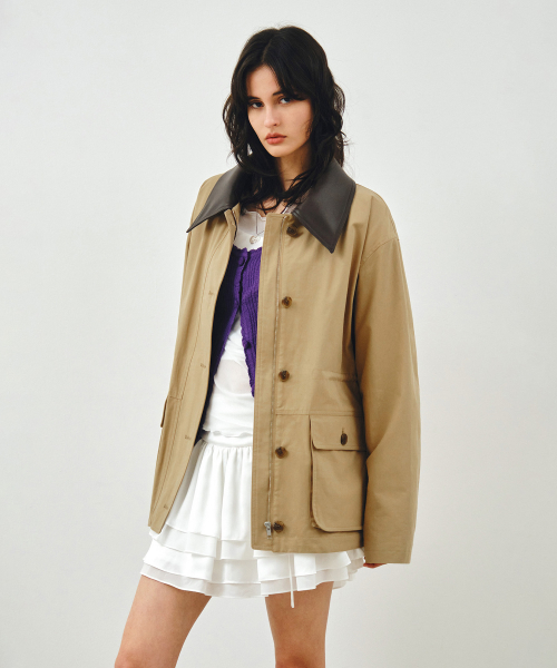 Cotton Work куртка-халф — Beige / MDJK039BEIGE